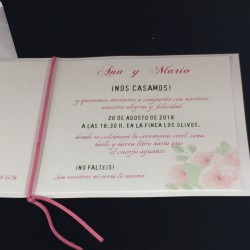 Invitación boda flores 1821 F