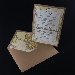 Invitación boda viajeros...