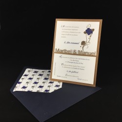 Invitación boda Rosa Azul...